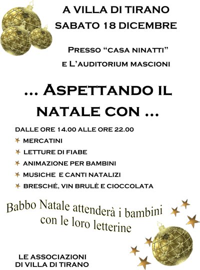 MERCATINI DI NATALE A VILLA DI TIRANO